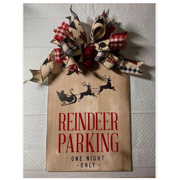 Chalk Couture 8.5 x 11 New " Reindeer Parking" Transfer - Picture 2 of 5